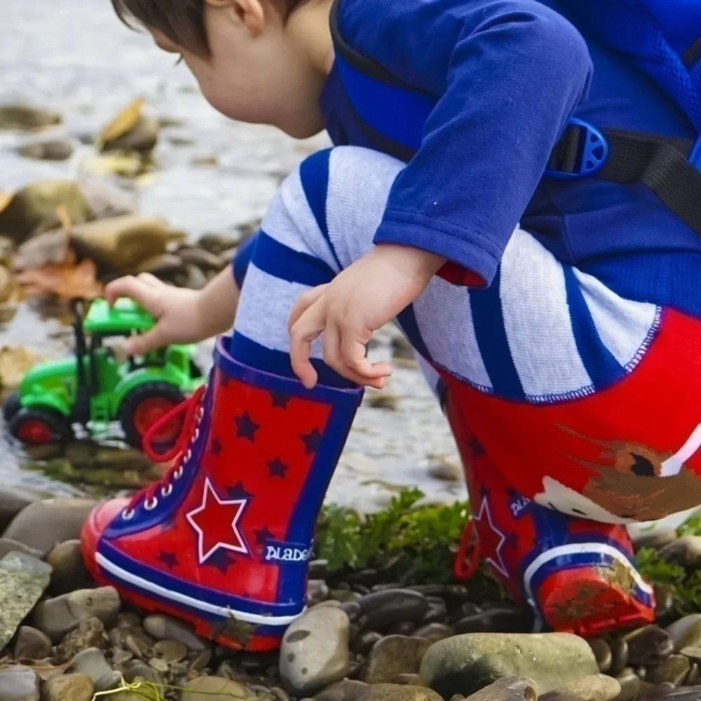 Blade & Rose Wellington lace up Rain Boots little kids size 5
